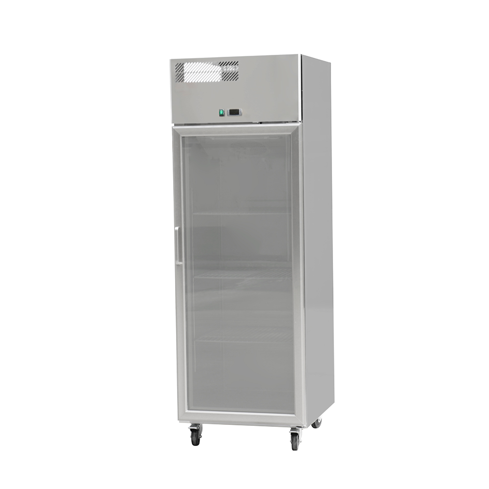 American style upright glass door freezer(Single Door Air Cooling)