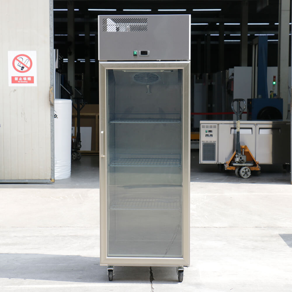 American style upright glass door freezer(Single Door Air Cooling)