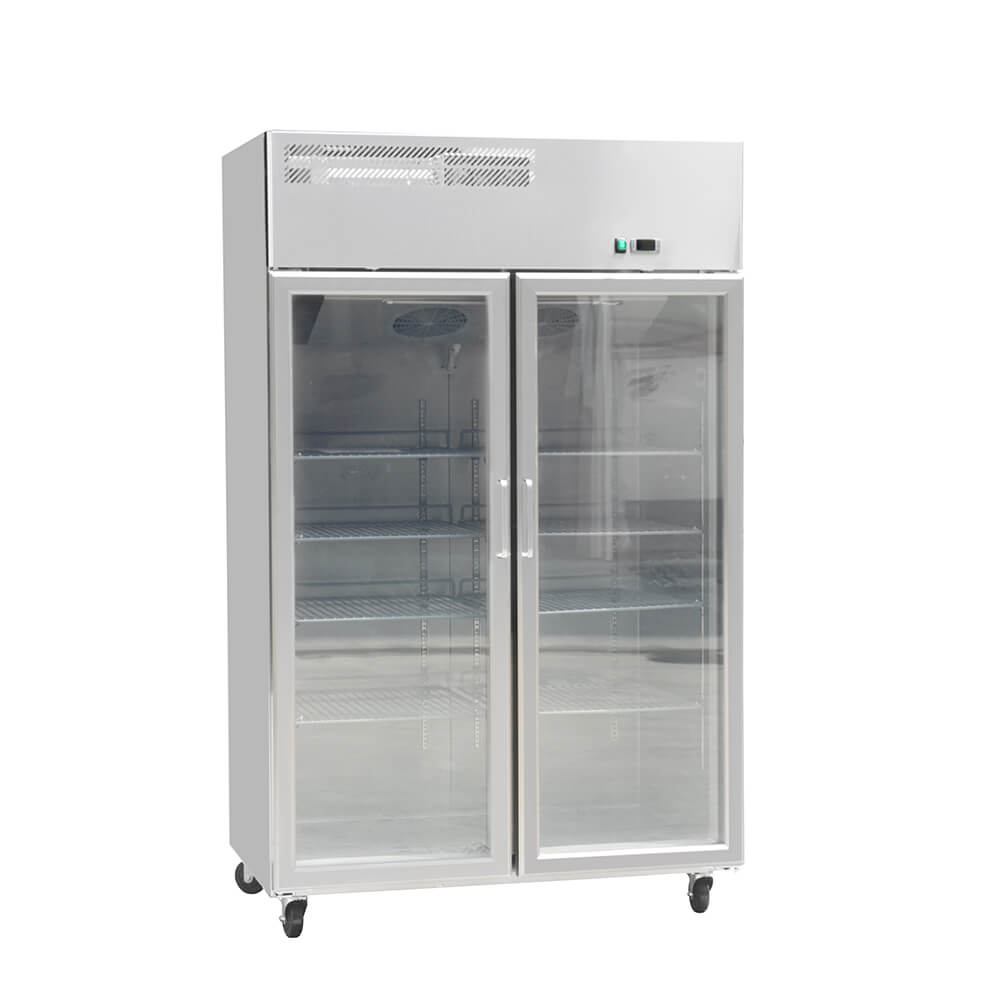 American style upright glass door refrigerator(2 Doors Air Cooling)