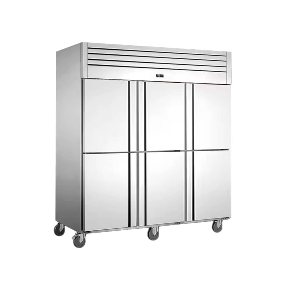 European style upright stainless steel refrigerator(6 Doors Air Cooling)