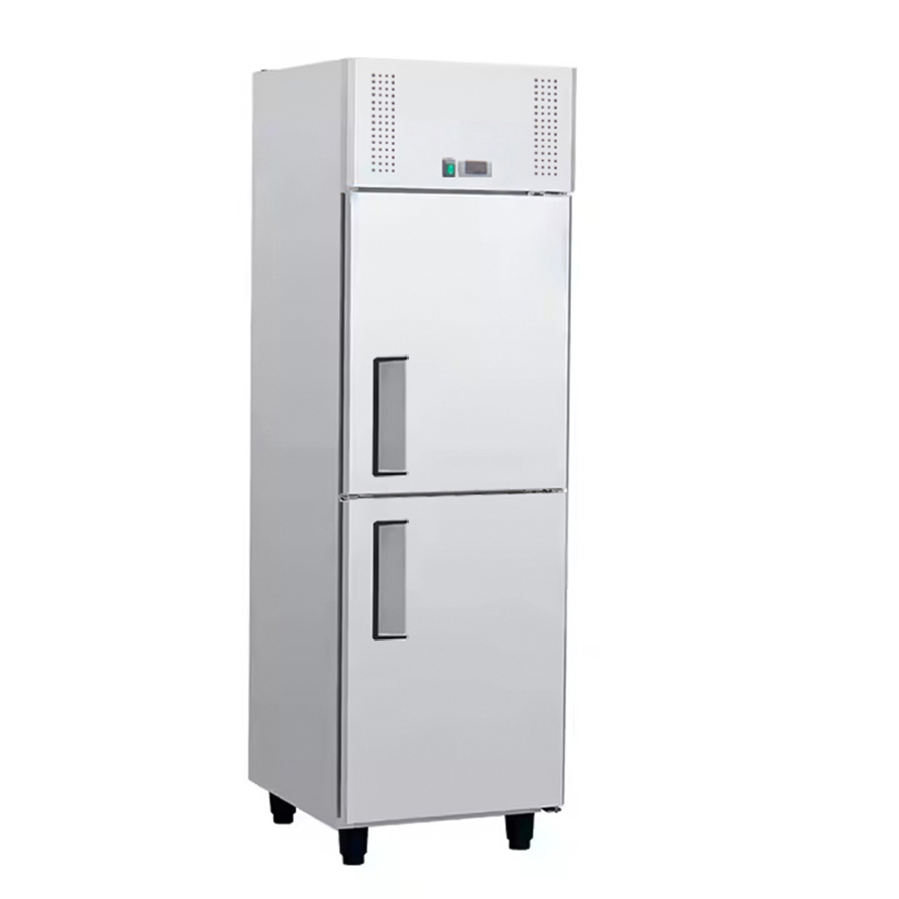 American style upright stainless steel freezer(2 Small Doors Air Cooling)