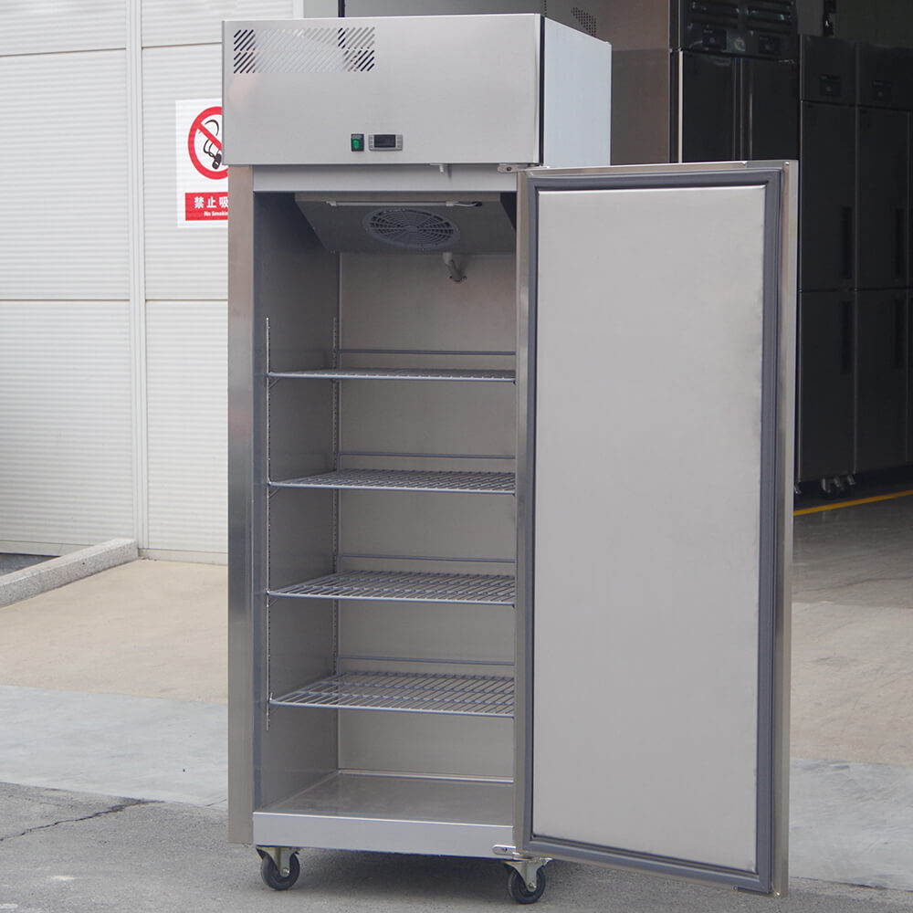 European style upright stainless steel refrigerator(Single Door Air Cooling)