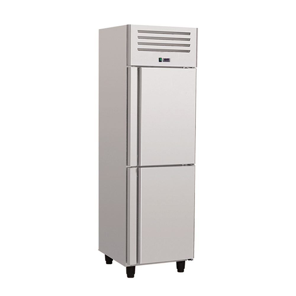 European style upright stainless steel freezer(2 Small Doors Air Cooling)