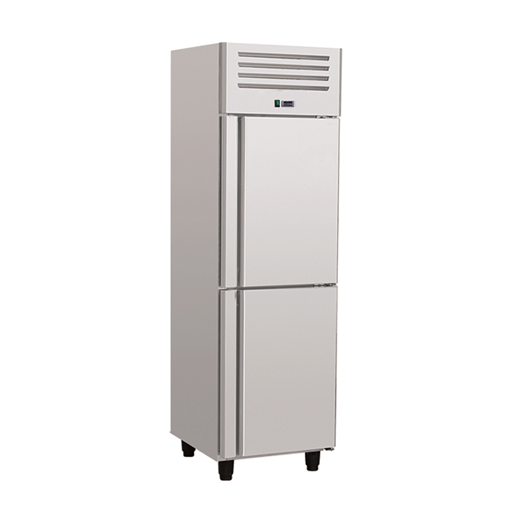 European style upright stainless steel freezer(2 Small Doors Air Cooling)