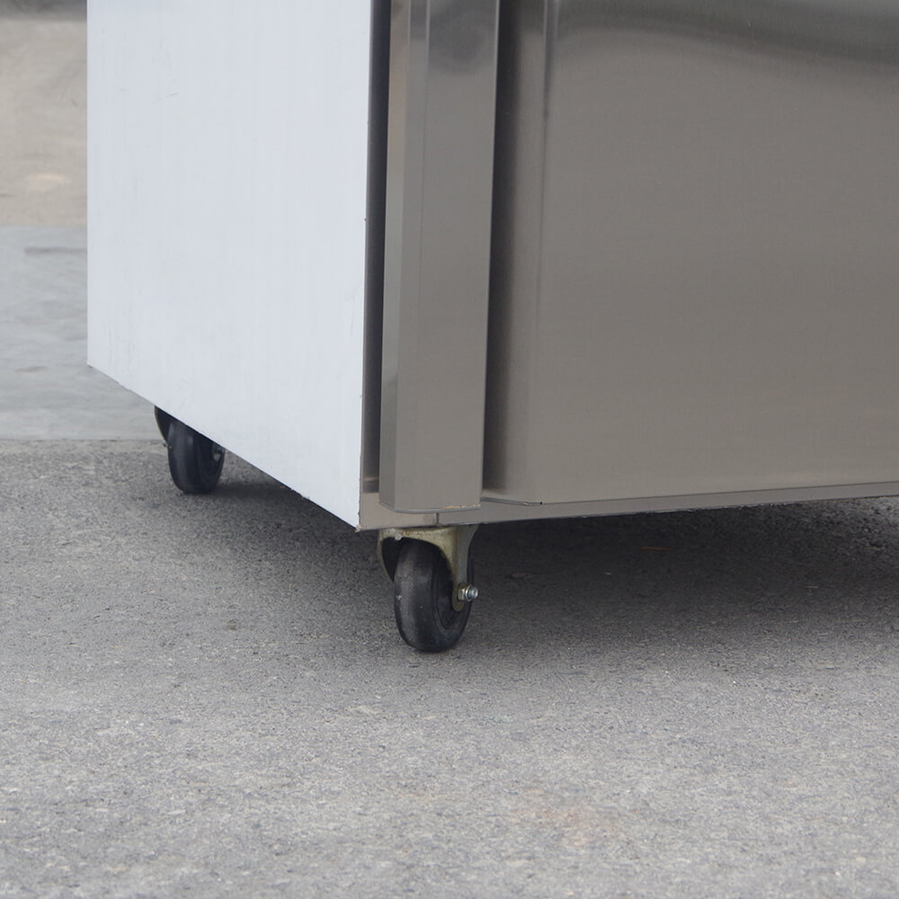 European style upright stainless steel freezer(2 Small Doors Air Cooling)