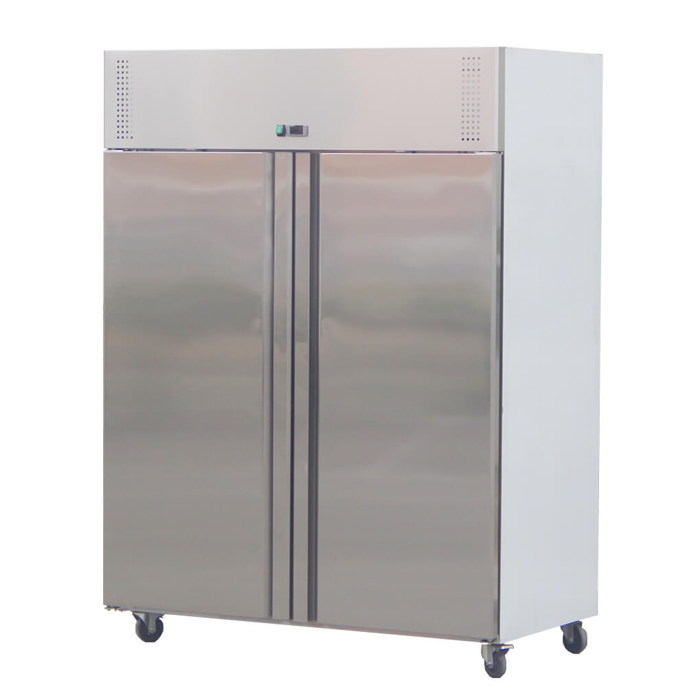 European style upright stainless steel freezer(2 Doors Air Cooling)