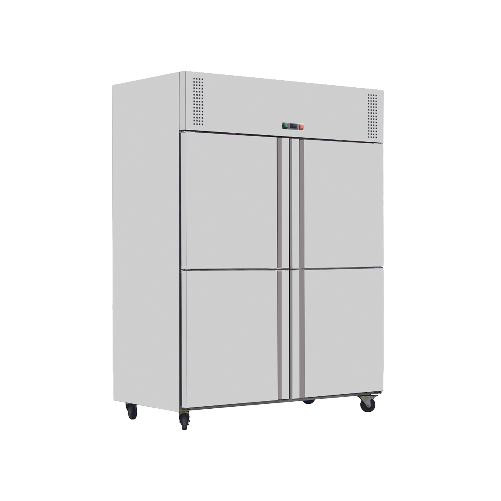 European style upright stainless steel chiller and freezer combination(4 Doors Air Cooling)