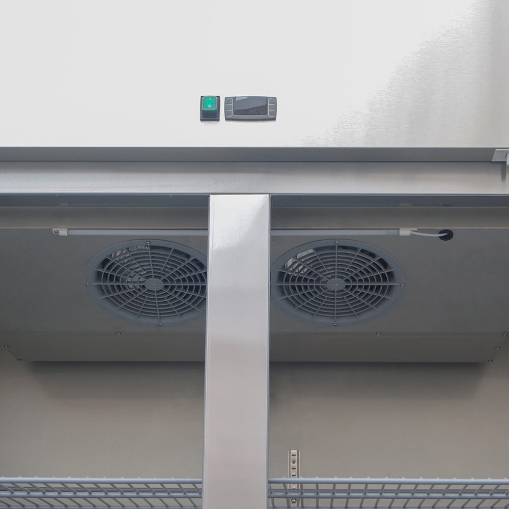 European style upright stainless steel chiller and freezer combination(4 Doors Air Cooling)