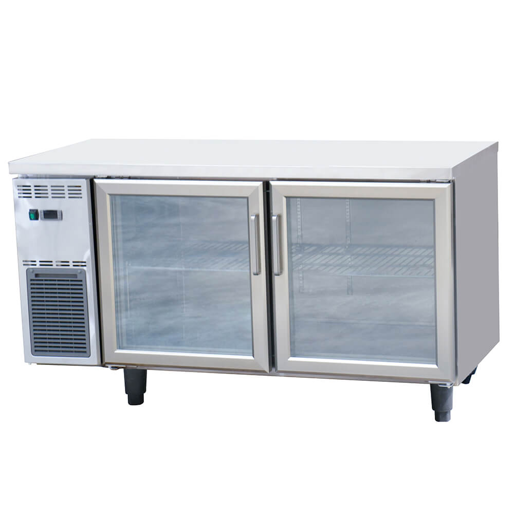 American style counter type glass door refrigerator(2 Doors Direct Cooling)