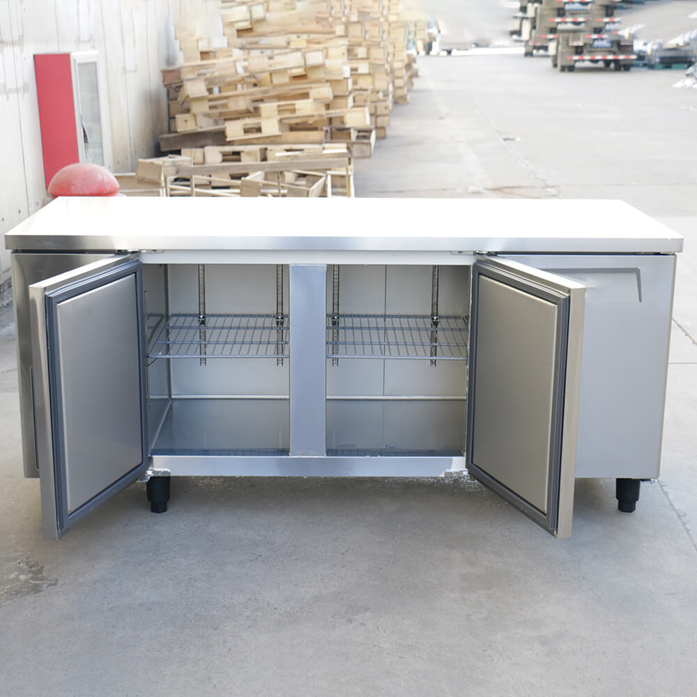 American style counter type stainless steel freezer(3 Doors Air Cooling)