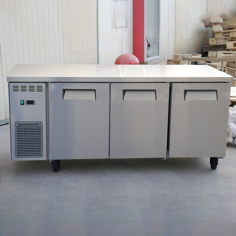 American style counter type stainless steel freezer(3 Doors Air Cooling)