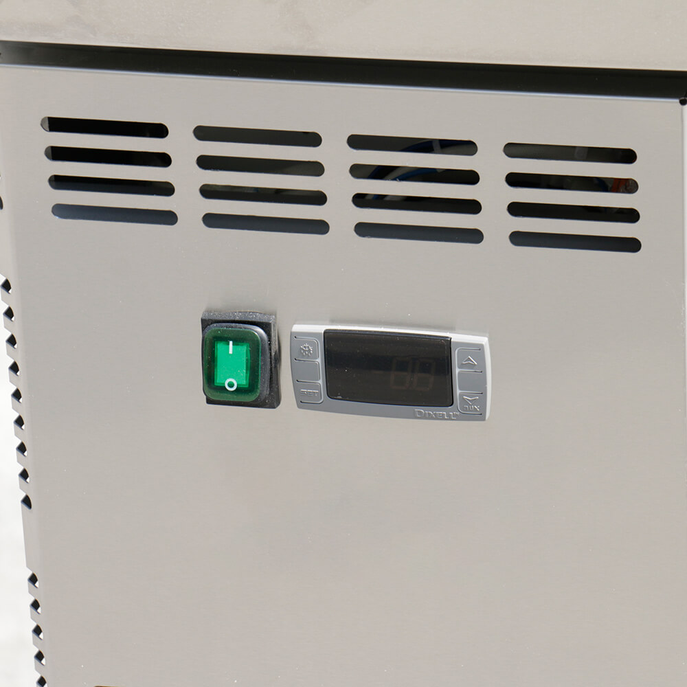 European style counter type stainless steel freezer(2 Doors Air Cooling)