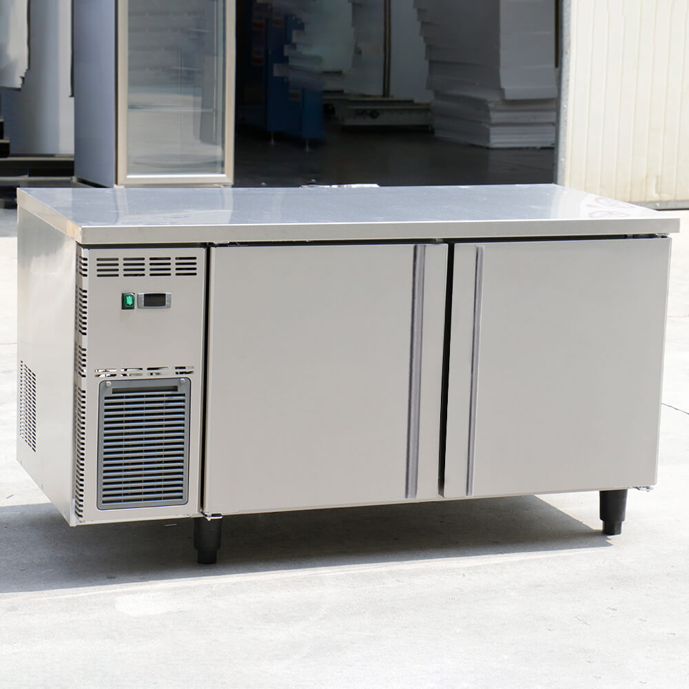 European style counter type stainless steel freezer(2 Doors Air Cooling)